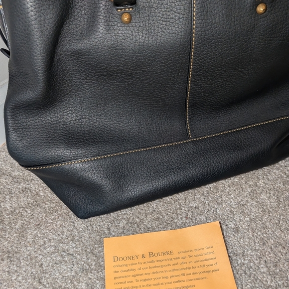 Dooney & Bourke Black Pebbled Leather Satchel - Picture 4 of 5